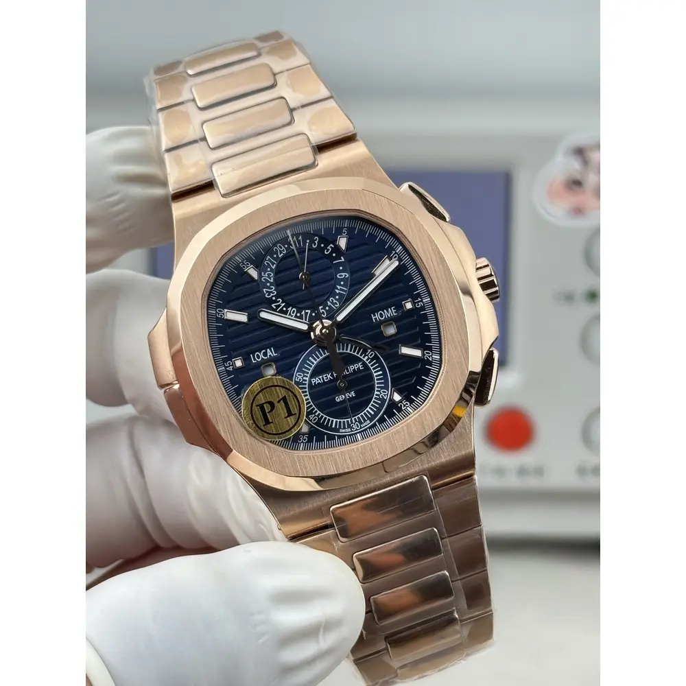 Super Clone Nautilus 5990R-001 Travel Time 40.5mm Blue Dial - Image 3