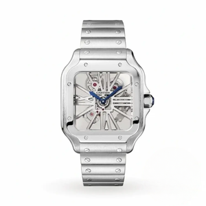 Replica Cartier Santos Silver Stainless Steel WHSA0015
