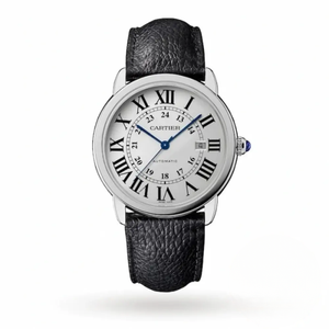 Replica Cartier Ronde de Cartier Men Automatic Silver Leather Watch WSRN0022