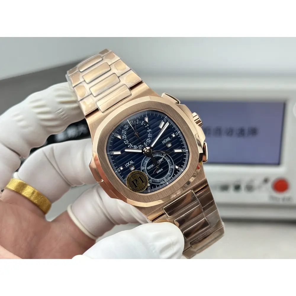Super Clone Nautilus 5990R-001 Travel Time 40.5mm Blue Dial - Image 7