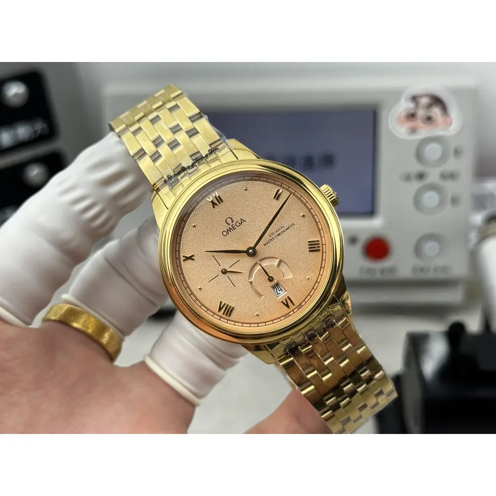 Super Clone Omega De Ville Prestige 40mm, Yellow Gold, 434.20.41.21.09.001 - Image 4