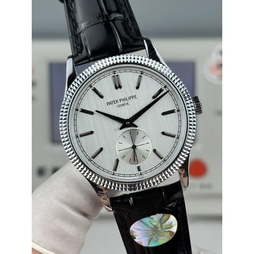 Replica Calatrava Patek 6119R-003 White Gold 39mm White Dial - Image 5