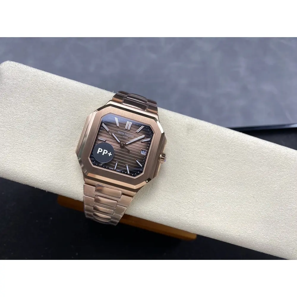 Replica Cubitus 5821 Patek Philippe 45 mm Rose Gold Brown Ombre Dial - Image 3