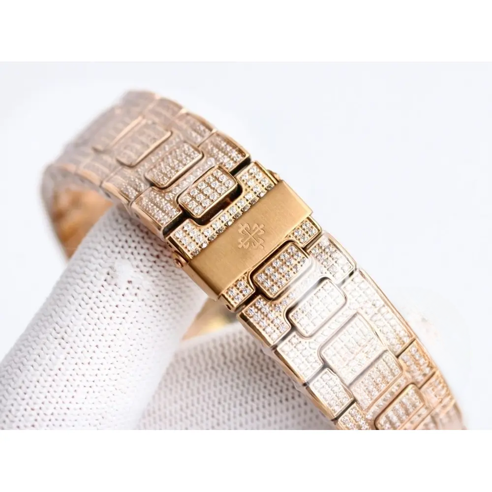 Replica Nautilus 5711-1300A-001 Patek Philippe 40 mm, Rose Gold Diamond Dial - Image 8