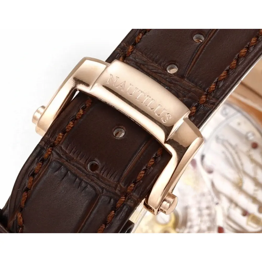 Replica Nautilus 5712R-001 Patek Philippe Moon phases. 40 mm, Rose gold, Black Dial - Image 8