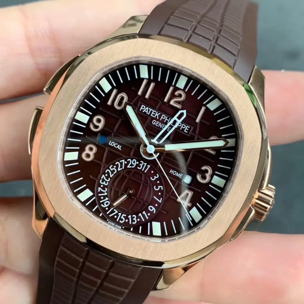 Replica Aquanaut 5164R-001 Patek Philippe Travel Time 40.8 mm, Rose gold - Image 4