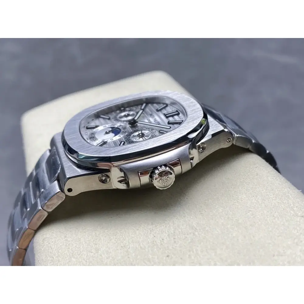 Replica Nautilus 5740/1G-001 Patek Philippe Perpetual Calendar 40 mm, White gold, White Dial - Image 8