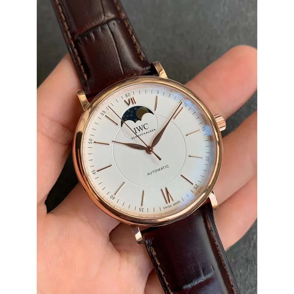 Swiss Replica IWC Portofino Moon Phase Rose Gold IW459403 - Image 6