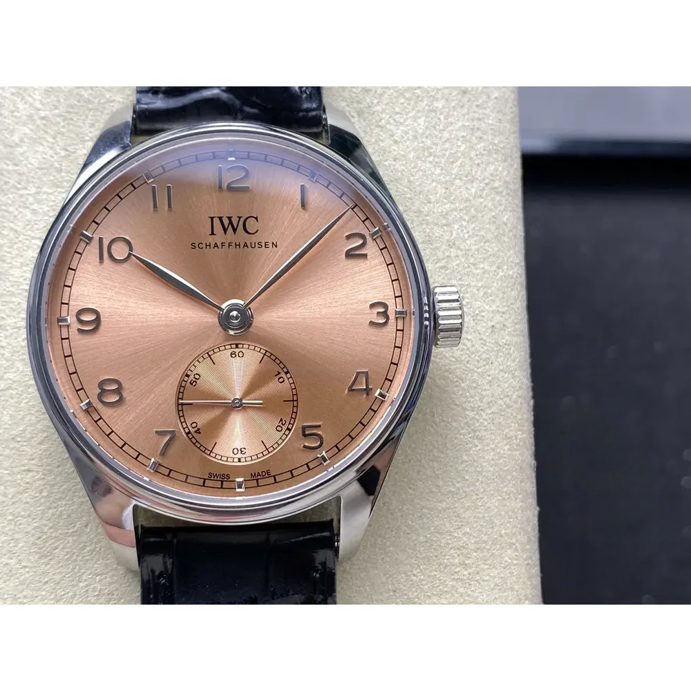 Swiss Replica IWC Portugieser Automatic Watch 40mm Salmon Dial IW358313 - Image 6