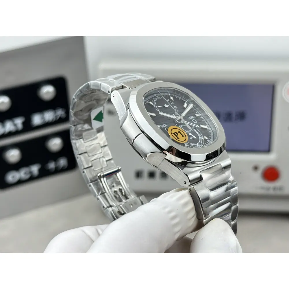 Swiss Replica Nautilus 5990R-002 Travel Time 40.5mm Black Dial - Image 6