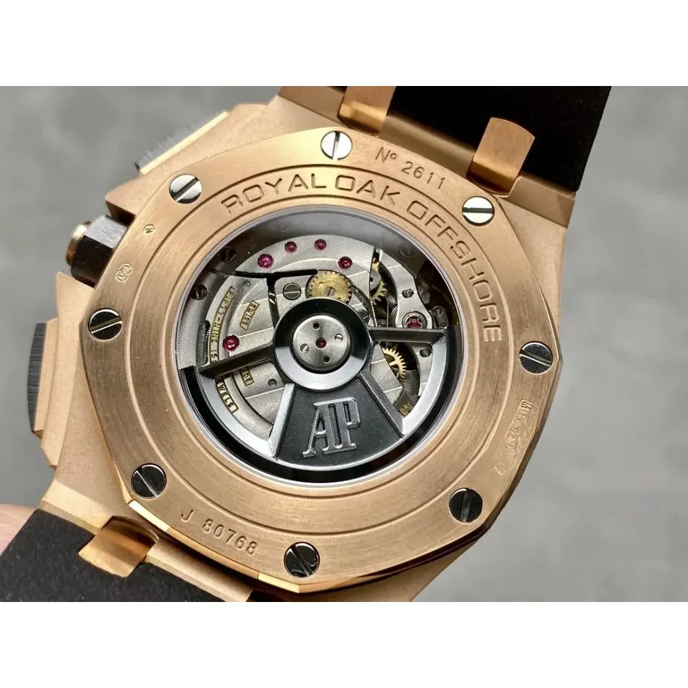 Replica Audemars Piguet Royal Oak Offshore Black Tapisserie Gold Dial 44mm 26401RO.OO.A002CA - Image 8