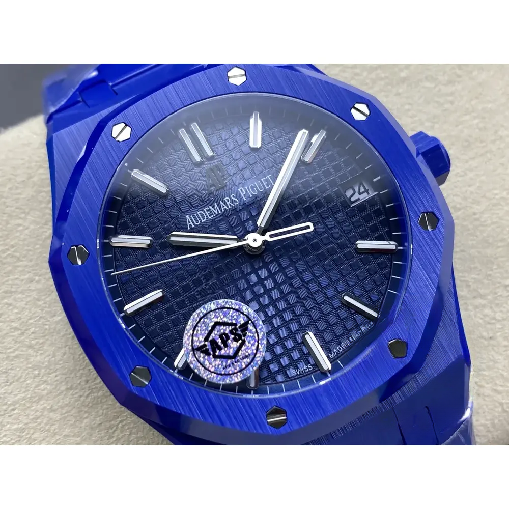 Super Clone Audemars Piguet Royal Oak Blue Dial 15500 Ceramic - Image 2