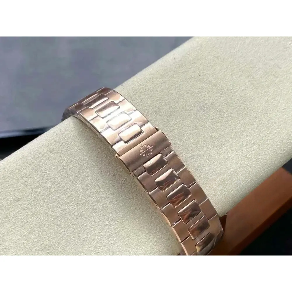 Super Clone Nautilus 5980/1R-001 Patek Philippe Flyback chronograph, Date. 40.5 mm, Rose gold - Image 6