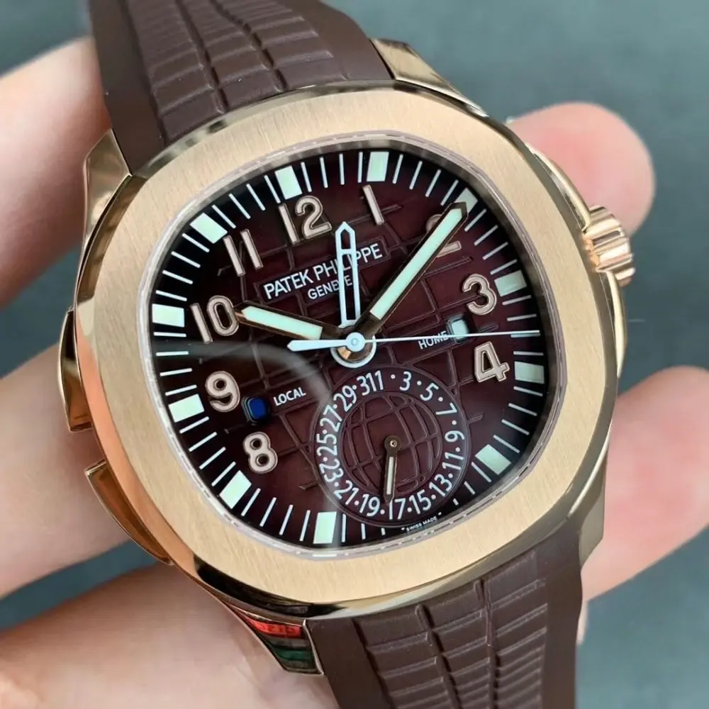 Replica Aquanaut 5164R-001 Patek Philippe Travel Time 40.8 mm, Rose gold - Image 3