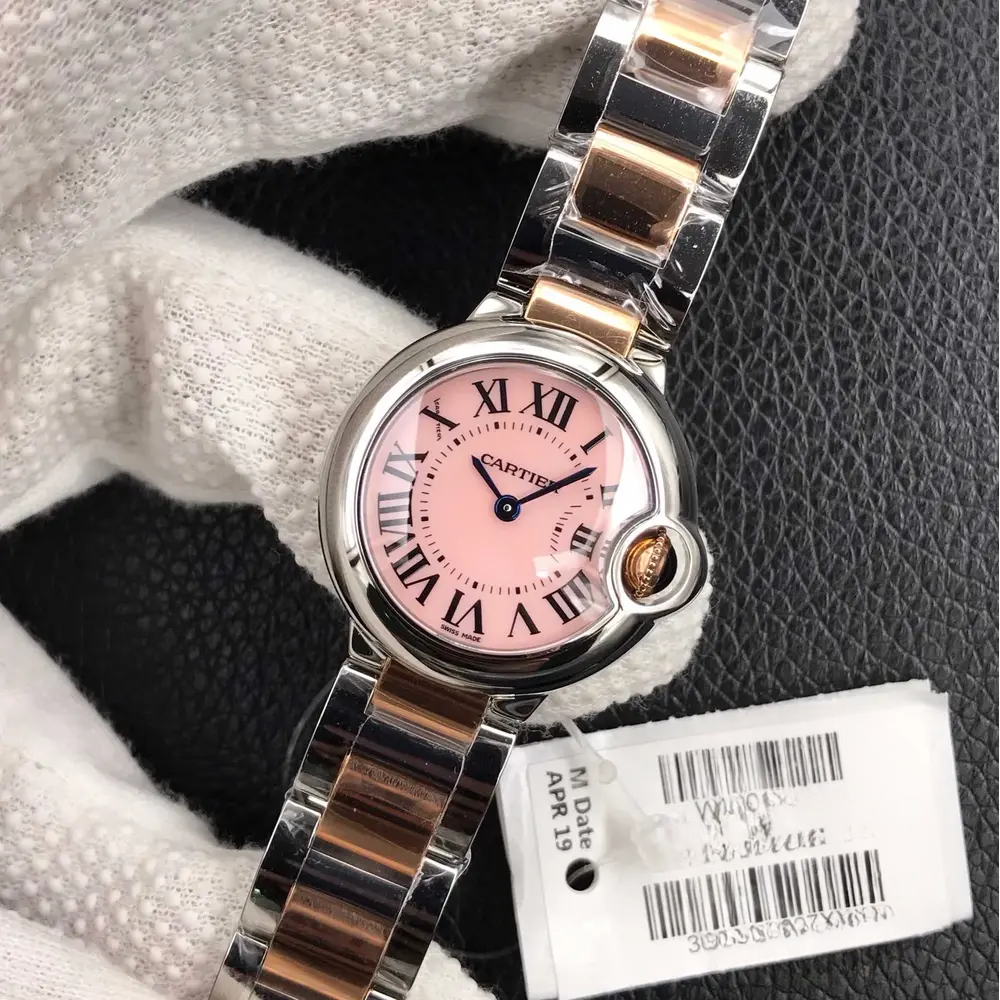 Replica Cartier Ballon Bleu Pink Dial 28mm W6920033 - Image 7