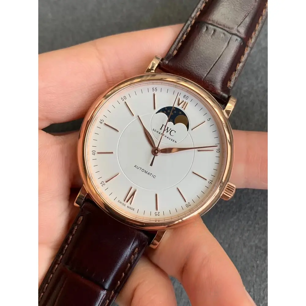 Swiss Replica IWC Portofino Moon Phase Rose Gold IW459403 - Image 5