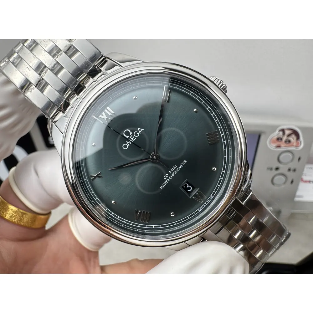 Super Clone Omega De Ville Prestige 40 mm, Green Dial 434.10.40.20.10.001 - Image 7