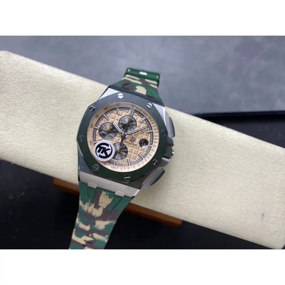 Replica Audemars Piguet Royal Oak Offshore Khaki Gold Dial 44mm 26400SO.OO.A054CA.01 - Image 3