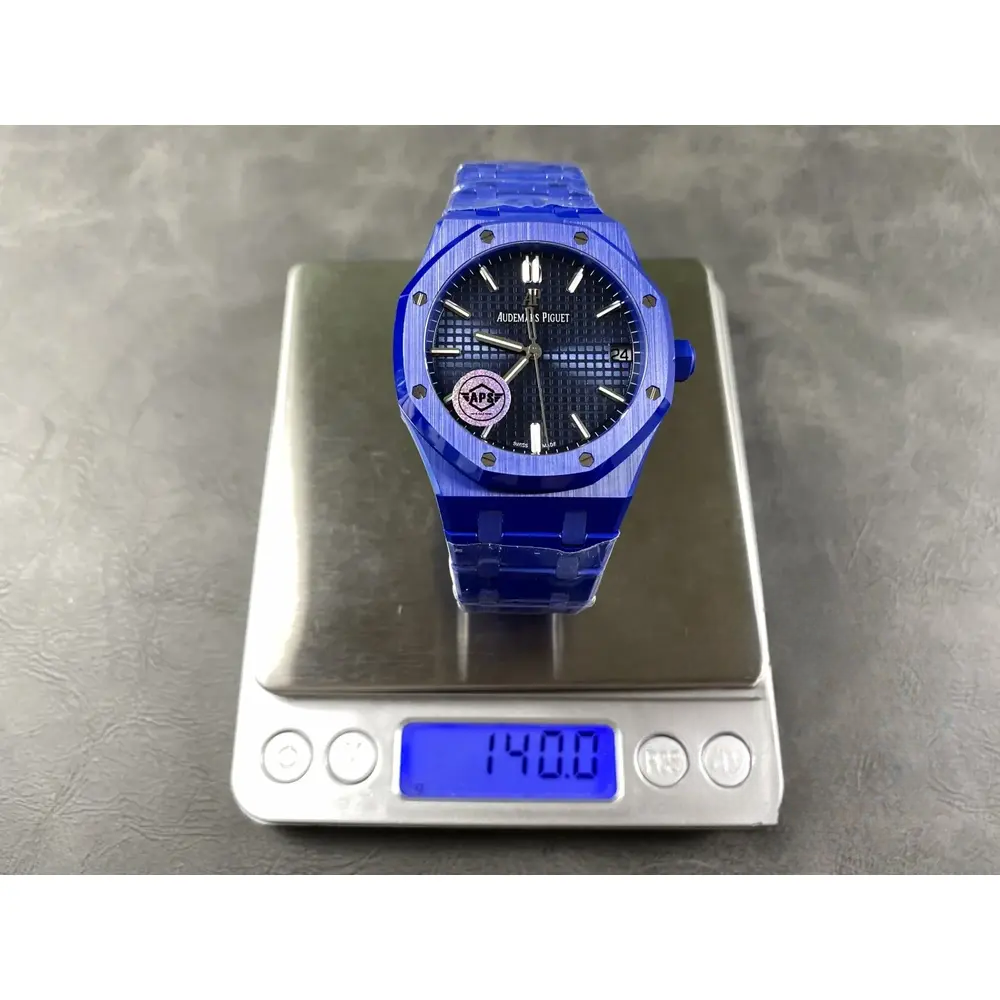 Super Clone Audemars Piguet Royal Oak Blue Dial 15500 Ceramic - Image 8