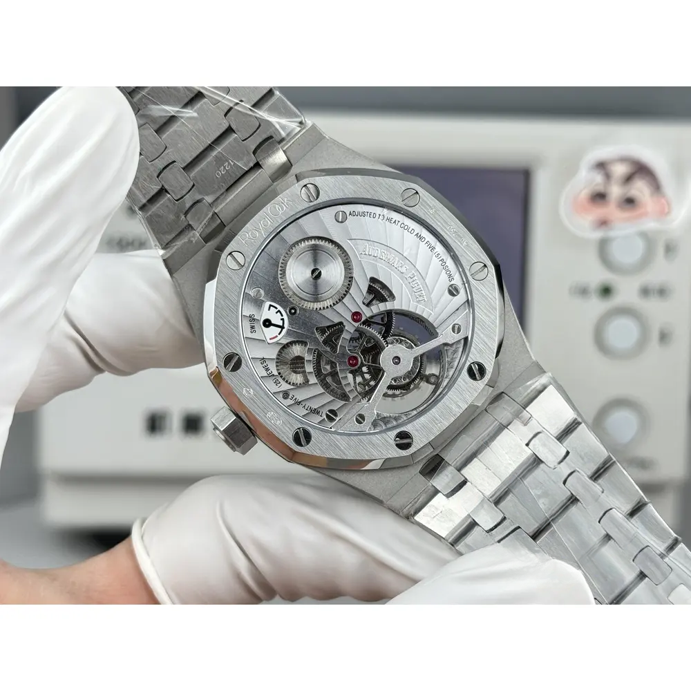 Replica Audemars Piguet Royal Oak Tourbillon 26510ST.OO.1220ST.01 Blue Dial - Image 7