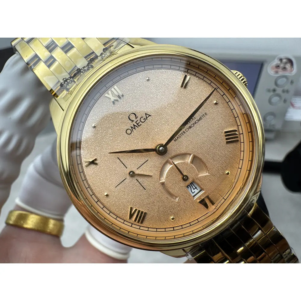 Super Clone Omega De Ville Prestige 40mm, Yellow Gold, 434.20.41.21.09.001 - Image 7