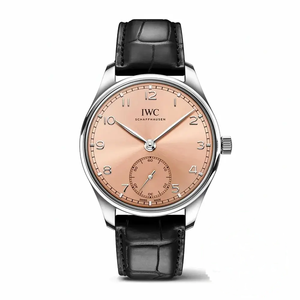 Swiss Replica IWC Portugieser Automatic Watch 40mm Salmon Dial IW358313