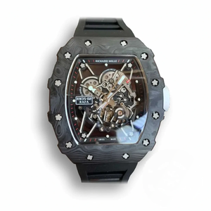 Replica Richard Mille35-02 Kv Factory Carbon Fiber Black Strap