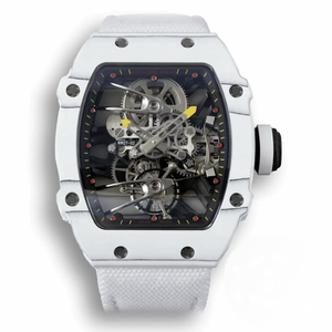 Super Clone Richard Mille 27-02 Rafael Nadal Tourbillon White Strap