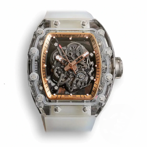 Replica Richard Mille 055 Glass Transparent Gold Bezel