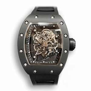 Replica Richard Mille V2 Black Ceramic Rubber Strap