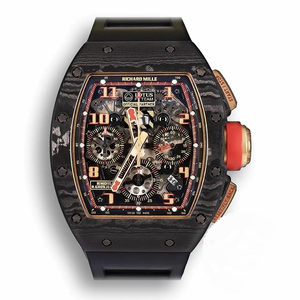 Replica Richard Mille 011 Forged Carbon Black Strap