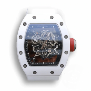 Replica Richard Mille Ceramic White Rubber Strap