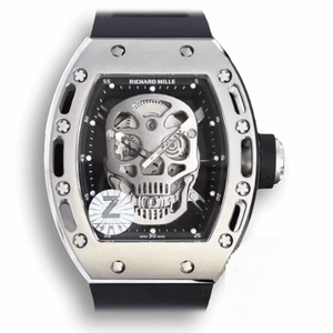 Super Clone Richard Mille 052 Eta6t51 Black Dial With Skull