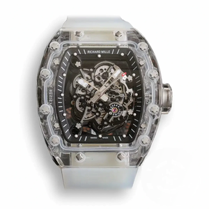 Replica Richard Mille 055 Glass Transparent Black Bezel