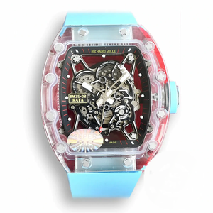 Replica Richard Mille35-02 Transparent Case Blue Strap
