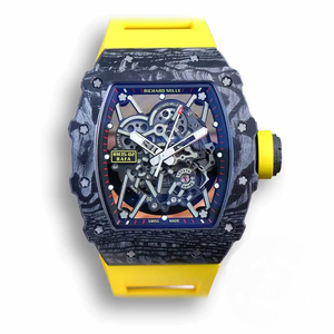 Super Clone Richard Mille35-02 Zf Factory Yellow Rubber Strap