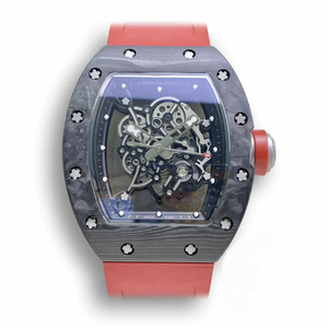 Replica Richard Mille 055 V2 Carbon Fiber Red Strap