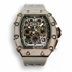 Replica Richard Mille 011 Stainless Steel Automatic Movement Grey Strap