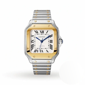 Replica Cartier Santos Silver & Yellow Gold W2SA0016