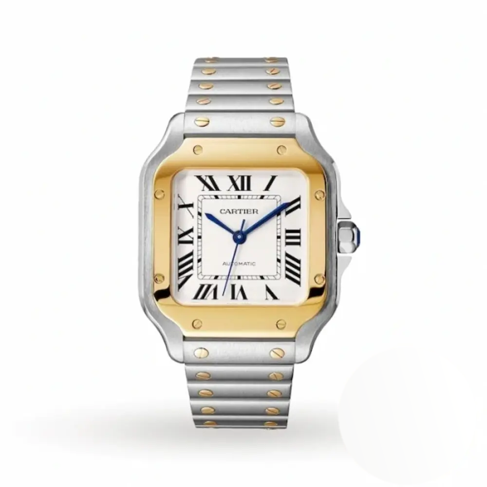 Replica Cartier Santos Silver & Yellow Gold W2SA0016