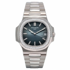 Replica Nautilus 5711-1300A-001 Patek Philippe 40 mm, Blue Dial Baguette Bezel