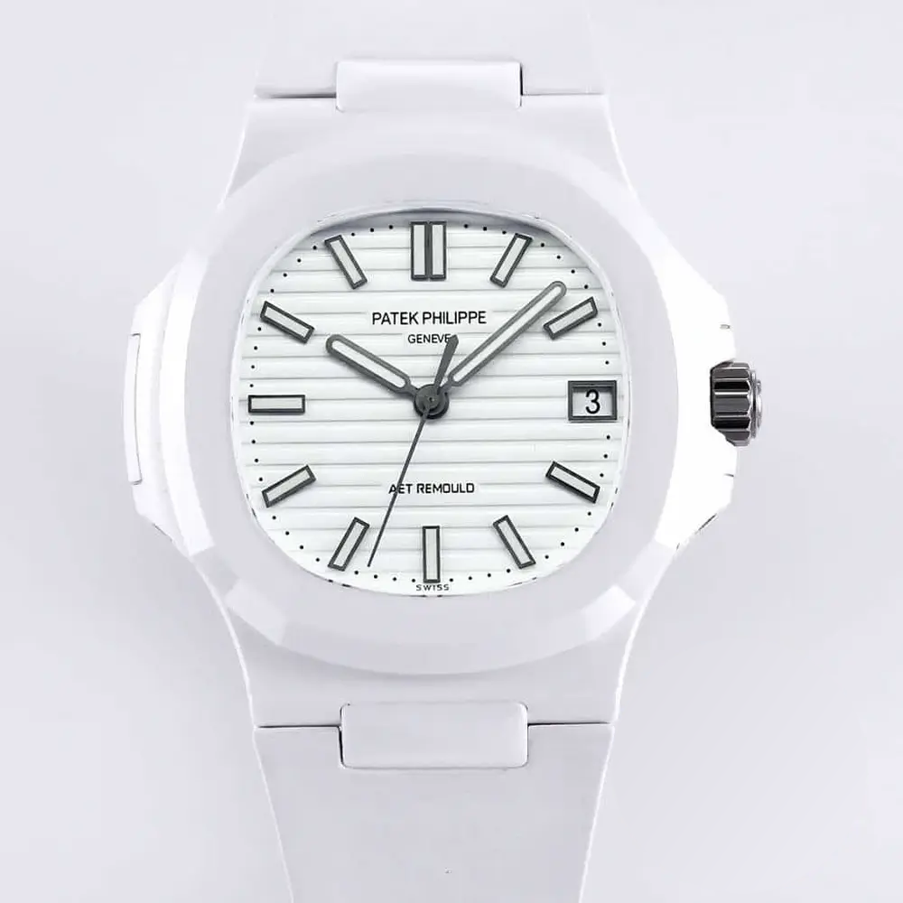 Replica Nautilus 5711/1A-018 Patek Philippe 40 mm, Rubber Strap White Dial - Image 4
