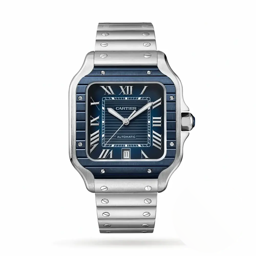 Replica Cartier SANTOS DE Blue Dial 40mm WSSA0048