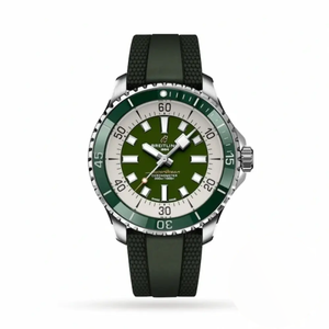Replica Breitling Superocean Men Green Rubber 44 mm A17376A31L1S1