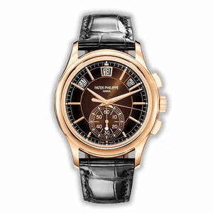 Super Clone Complications 5905R-001 Patek Philippe Annual Calendar Chronograph 42 mm, Gold Rose, Brown Dial