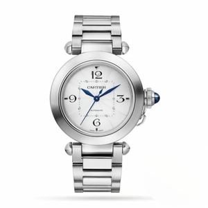 Replica Cartier Pasha de Cartier Silver Steel 30 mm WSPA0013