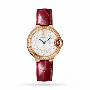 Replica Cartier Ballon Bleu de Cartier Red Strap 33mm WJBB0080
