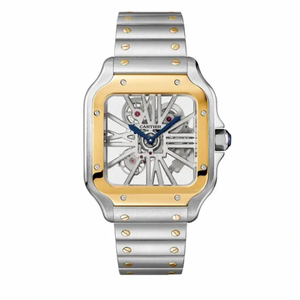 Replica Cartier Santos Men Silver Steel Gold WHSA0015