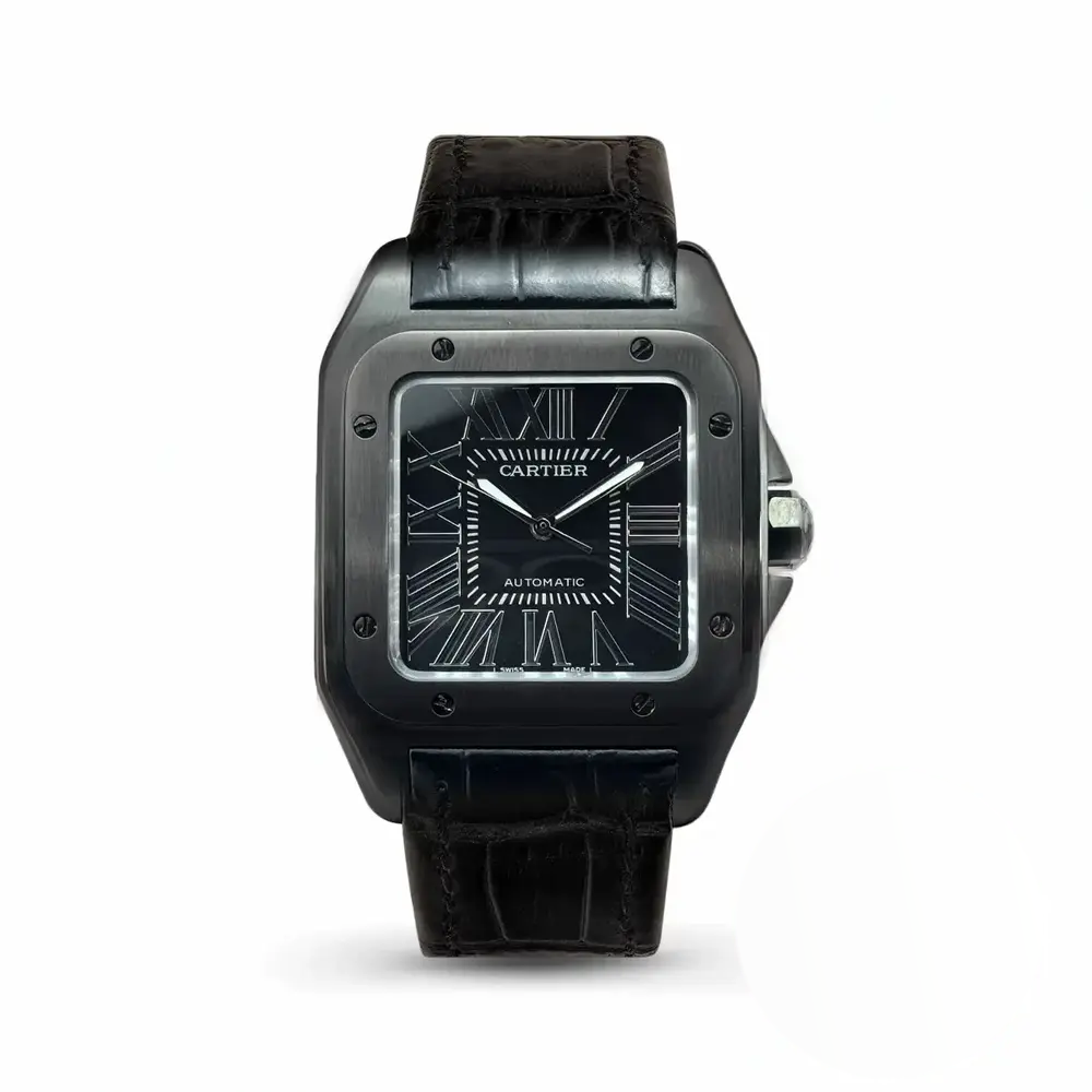 Replica Cartier Santos 100 Steel & Black Titanium W2020010