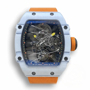 Replica Richard Mille 27-02 Skeleton Tourbillon Orange Strap